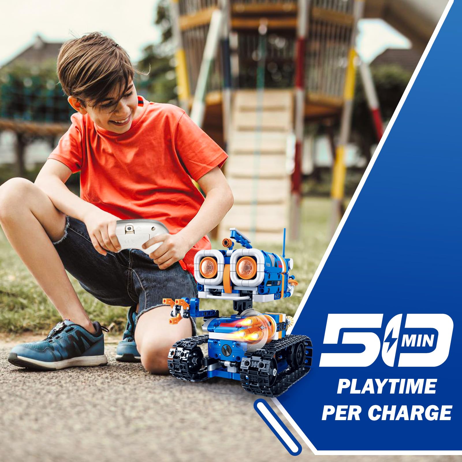 Demkia 5in1 STEM Robot Building Kit, 560 PCS APP/Remote Control Mech RC Robotics for Kids Ages 8-12, Science Kit Coding Robots Toy Set, Birthday Gifts for Boys Age 8-14+