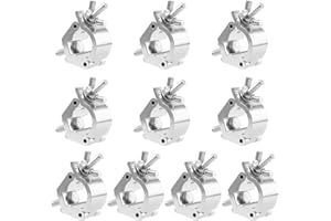 MANCHAP 10 PCS 1.18-1.38 Inch Truss Clamps, Aluminum Alloy Stage Truss Hooks for DJ, Par Light, Spotlight, Projector, Fit 30-