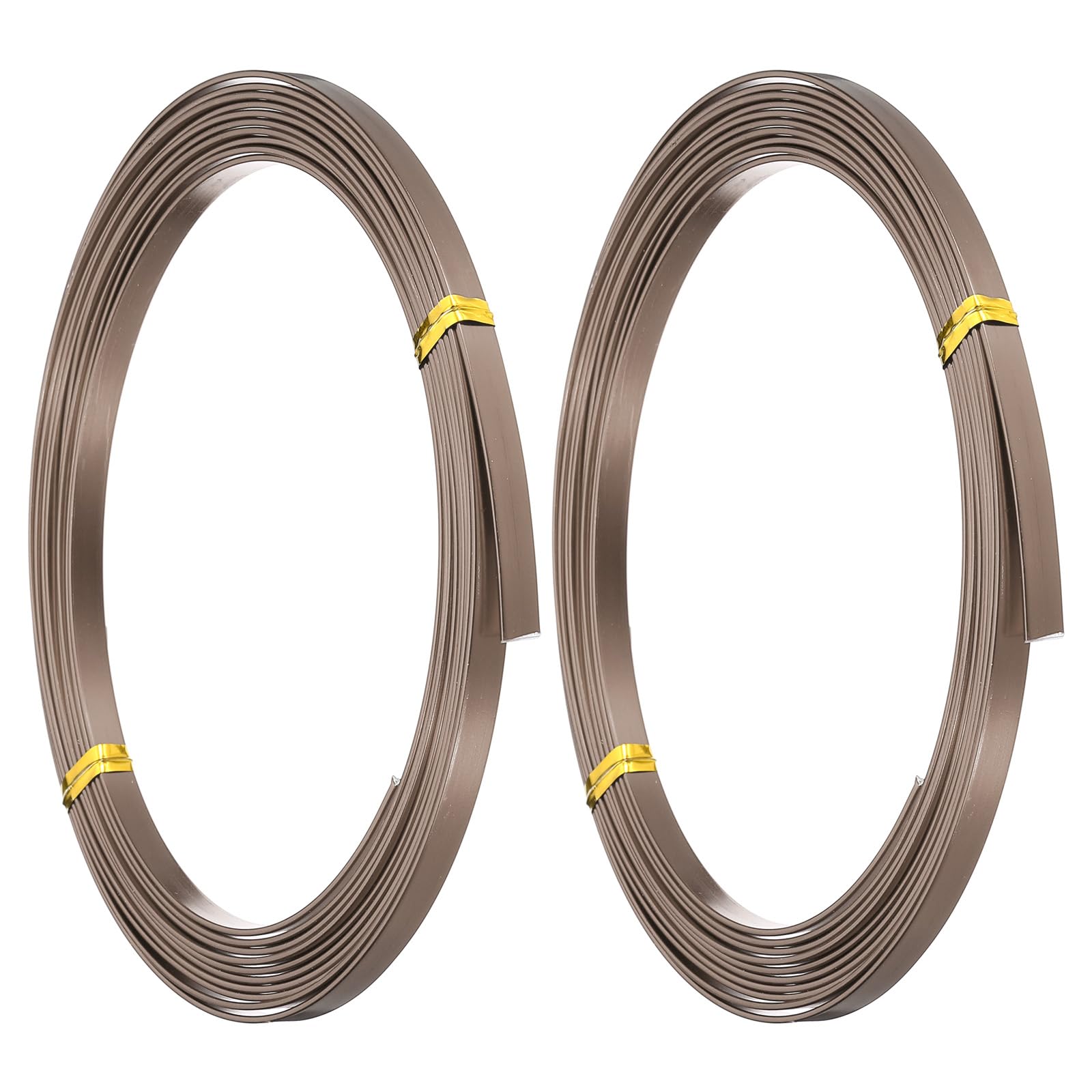 PATIKIL 18 Gauge 5mm Wide Aluminium Flat Wire, 10Ft 2 Roll, Black