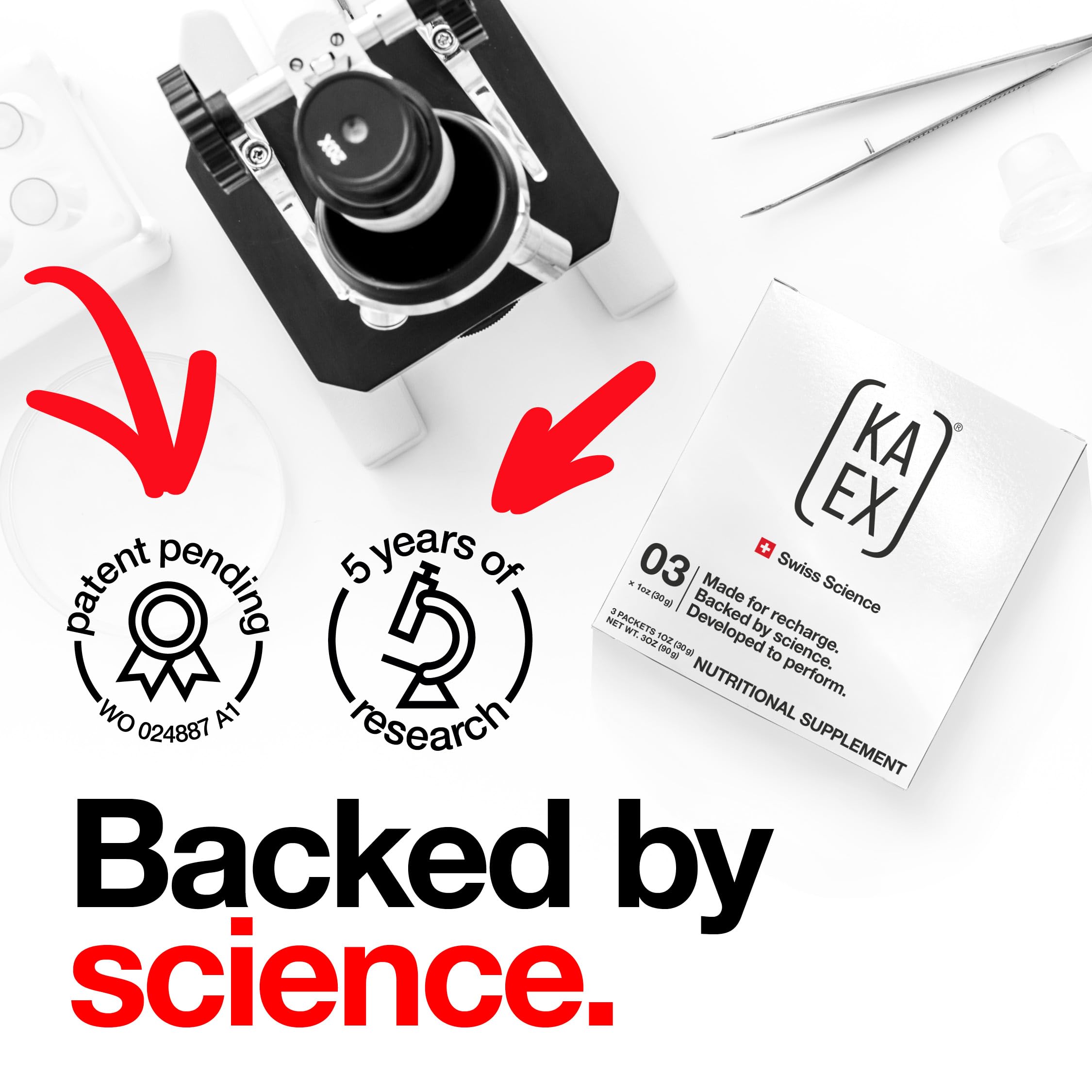 KA EX Recovery Drink Mix | Clinically Proven to Lower Cortisol by 36% | Sleep Better, Recover Faster & Boost Energy | Trusted by Olympians | Swiss Science, Vegan