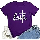 BLACKMYTH Women Faith Cute Tees Graphic T Shirts