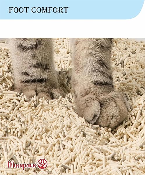 MUSUPAWS PREMIUM TOFU CAT LITTER (ORIGINAL) 100% NATURAL INGREDIENTS, ULTRA ABSORBENT, DUST – FREE, FLUSHABLE, EASY CLEANING & SCOOPING – PRETTY KITTY ODOR CONTROL LIGHTWEIGHT MULTI-CAT QUICK CLUMPING