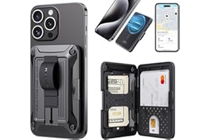 ZtotopCases for Magsafe Wallet Work with Find My, Magnetic Card Holder and RFID Blocking Functionality, Magnetic Wallet for iPhone 16/15/14/13/12 Series, Fit 3 Cards, Black