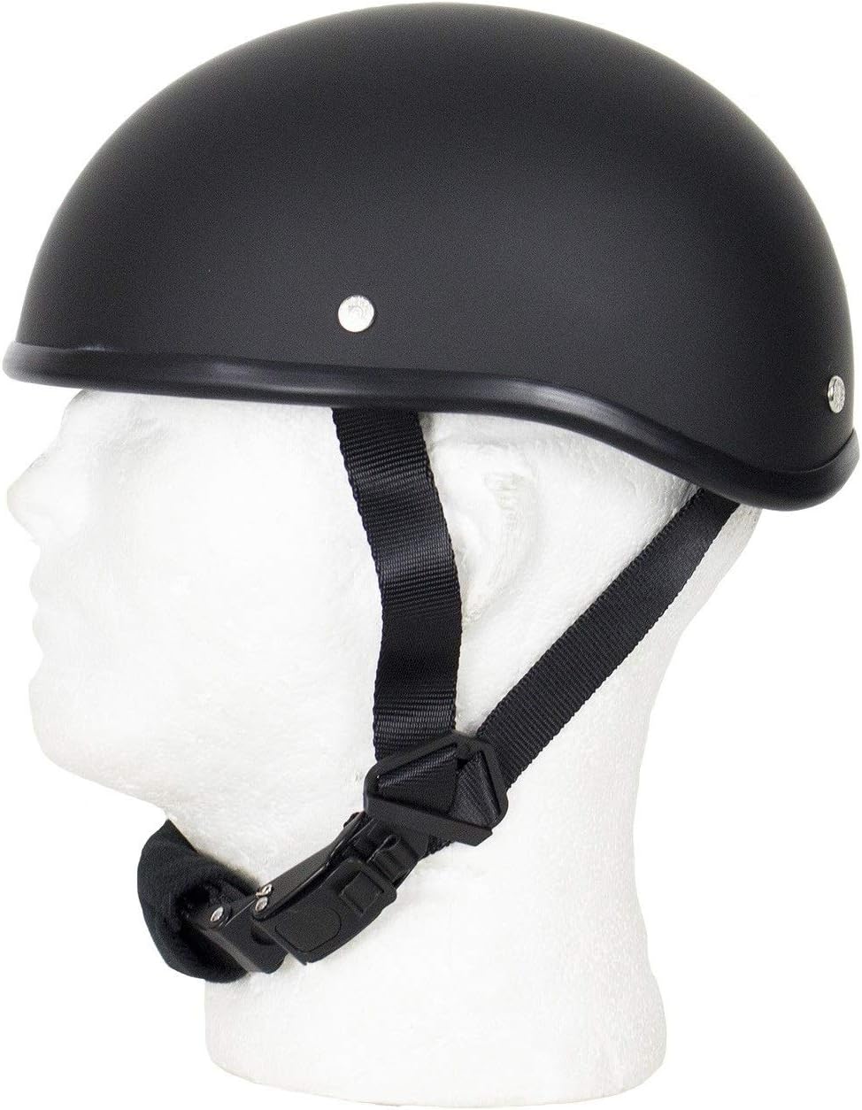 SOA Beanie Novelty Flat Black Motorcycle Half Helmet Cruiser Biker S,M,L,XL,XXL (2XL, FLAT BLACK)