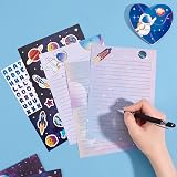 WERRNSAI Space Stationery Set 68 Pcs for Kids Writing Papers Envelopes Gift view 5