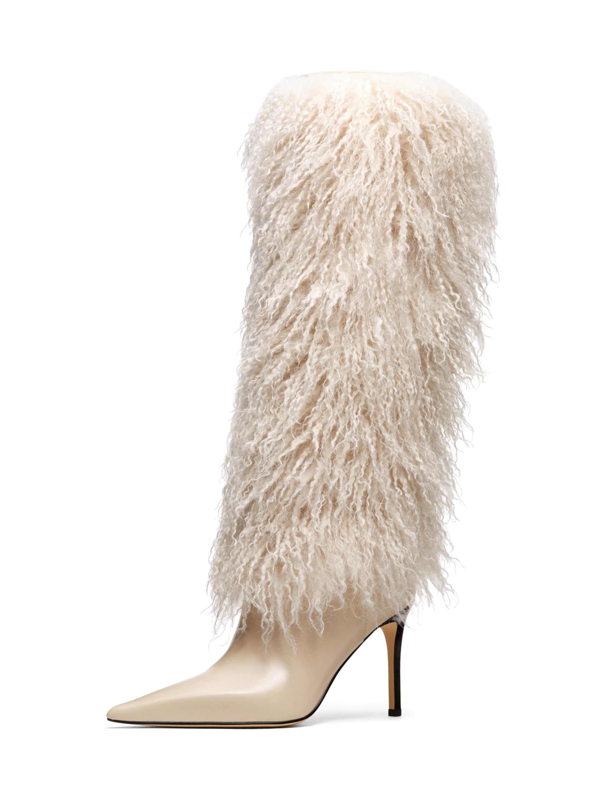 Michael Kors Women’s Dawn Heeled Boot, Natural, 9.5
