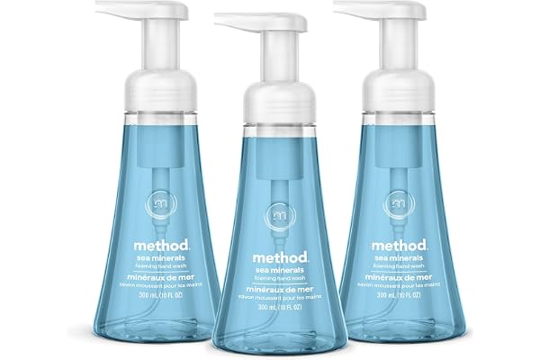 Method Foaming Hand Soap, Biodegradable Formula with Foaming Soap Dispenser Made of 100% Recycled Plastic, Sea Minerals Scent