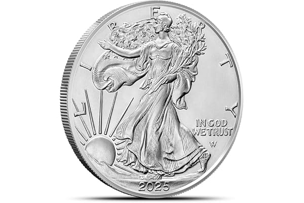 2025 - American Silver Eagle .999 Fine Silver with our Smyrnacoin Certificate of Authenticity Dollar Uncirculated US Mint