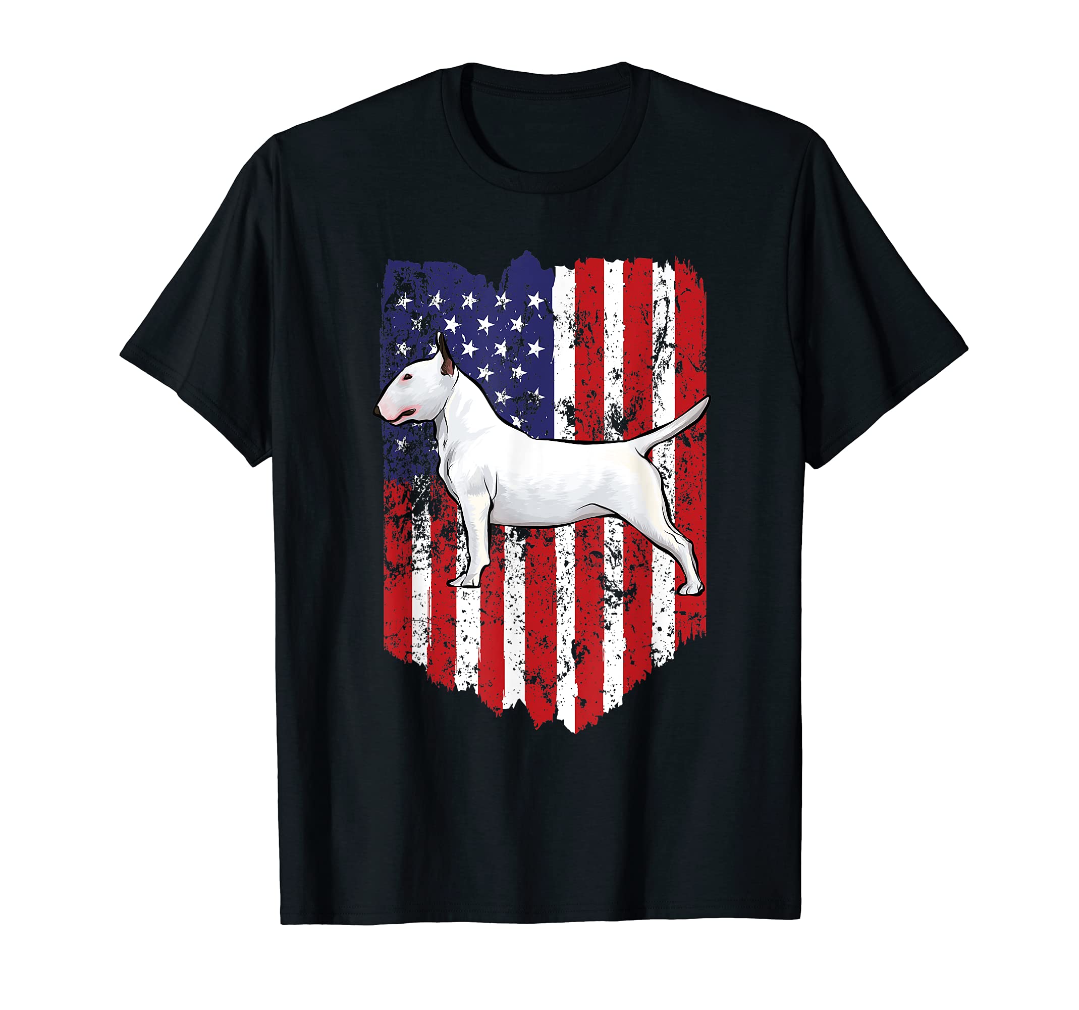 American Flag Bull Terrier 4th Of July USA T-Shirt