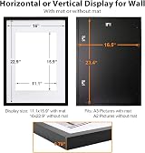 EGOFINE A2 Picture Frame Set 100% Solid Wood Black 42 x 59.4 cm view 7