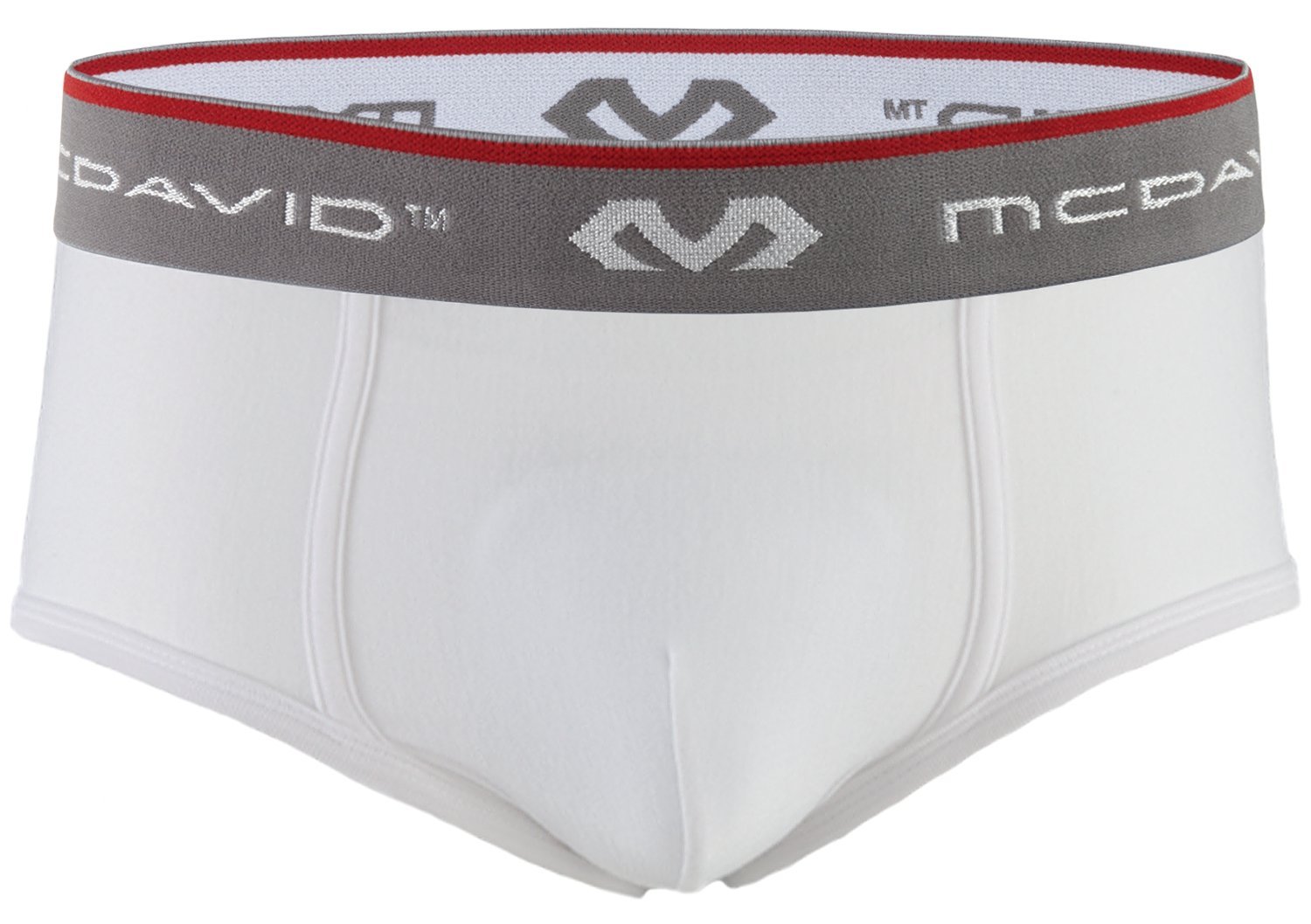 Photo 1 of McDavid Men's Brief with FlexCup, Moisture-Wicking & Lightweight Protection, Support & Enhanced Fit, Includes FlexCup, White, PeeWee Regular