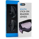 StickTite (Large 40mm) - Stick-on bifocal reading lens for Ski goggles and Dive masks. Patented optically clear technology.