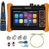 OTDR Fiber Tester, WANLUTECH 1610nm 28dB OTDR Support 1310/1490/1550/1577nm Live Test Built-in VFL OPM LS Event Map OLT (Optical Loss Test) 5.4inches Touchscreen Cable Tester Network Tools SC FC ST LC