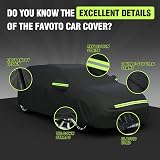 Favoto Hatchback Car Cover 145-157 in Waterproof 5-Layer with Right Side Zipper view 5