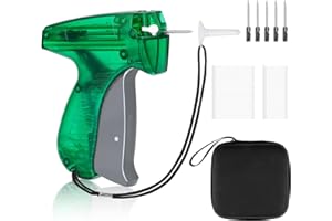 BEVTEE Tagging Gun for Clothing, Green Tag Gun Kit with 5 Needles, 1120 Barbs Fasteners & 1 Hard EVA Case, Durable and Easy to Use Tagging Tool for Clothes, Fabric, Retail Price Tags and DIY