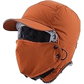 Connectyle Trapper Hat for Men Women Faux Fur Winter Hat with Ear Flaps Water-Resistant Hunting Hats Ushanka Skiing Cap