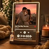 ALBK Custom Spotify Plaque Gifts with Photo - Custom Music Song Plaques with Picture, Personalized Anniversary &amp; Valentines Day Plaques Gifts for Couple Boyfriend Girlfriend, Personalized Photo Frame