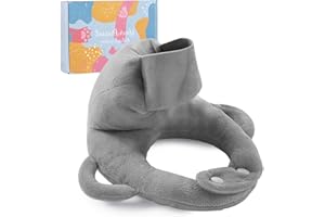 Miocololy Baby Bottle Support Pillow for Feeding Comfort and Positioning – Soft Cushion for Parent-Held Bottle Time and Travel Use （Grey）
