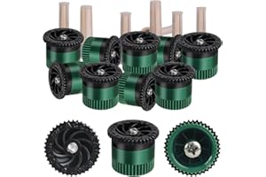 WZFLRUA 10 Pieces Variable Arc Nozzle, Sprinkler Heads Replacement Compatible With Pop Up Sprinklers Adjustable 0° - 360° Full Circle Pattern 12 Foot Radius Spray Nozzle for Lawn Irrigation (12AN)