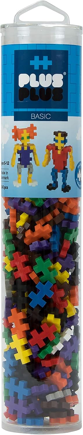 PLUS PLUS - 240 Piece Basic Mix - Construction Building Stem/Steam Toy, Mini Puzzle Blocks for Kids: Toys & Games