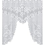 Amazon Com Tuu 47 24x41 34 Inch Lace Flower Sheer Curtains Tulle