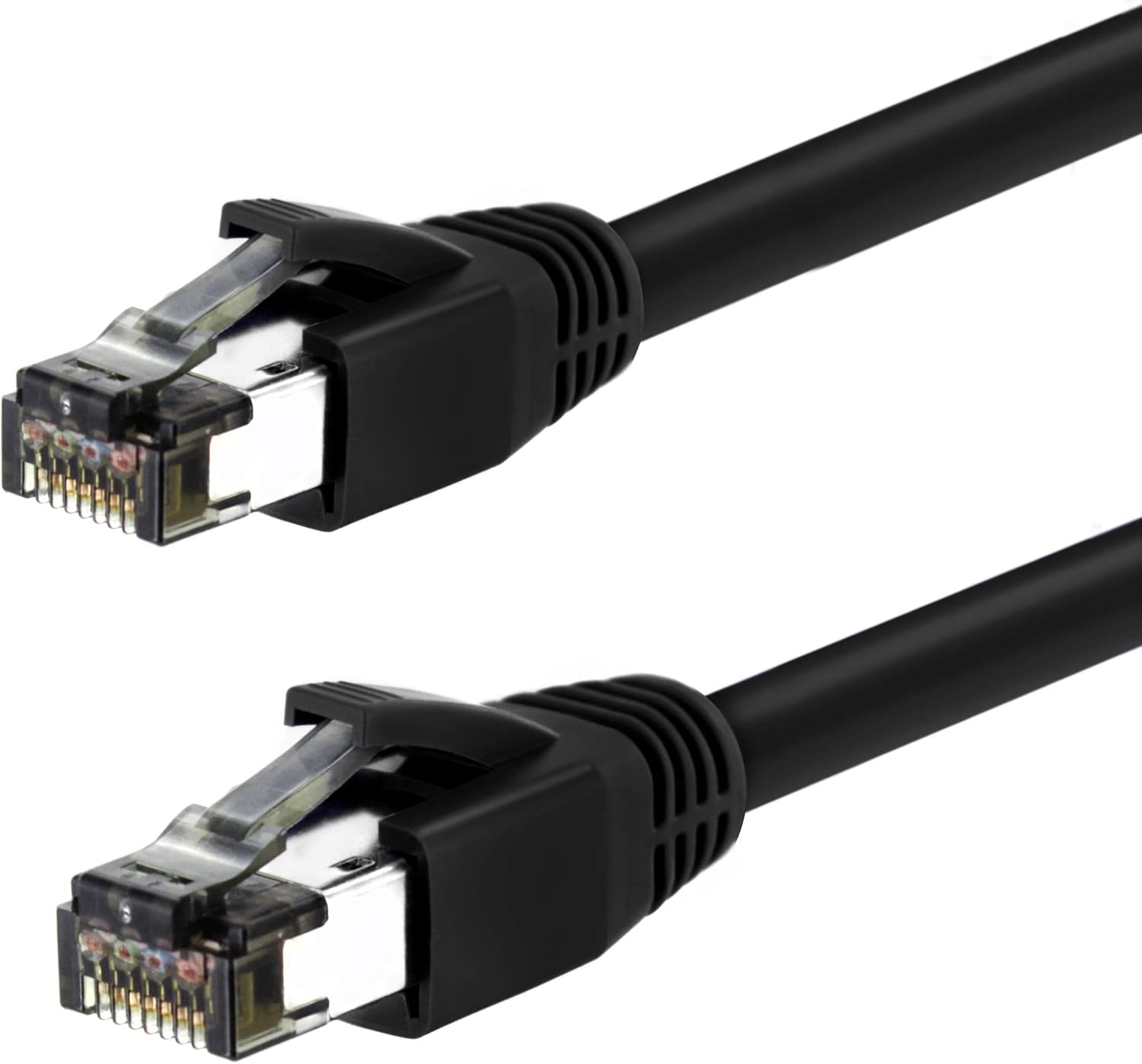 GearIT Cat8 Cable S/FTP (1ft / 1 Pack/Black) 24AWG