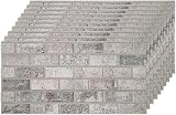 IZODEKOR 10-Pcs 3D Brick Wall Panels Beige Dream 5m2 Outdoor Cladding