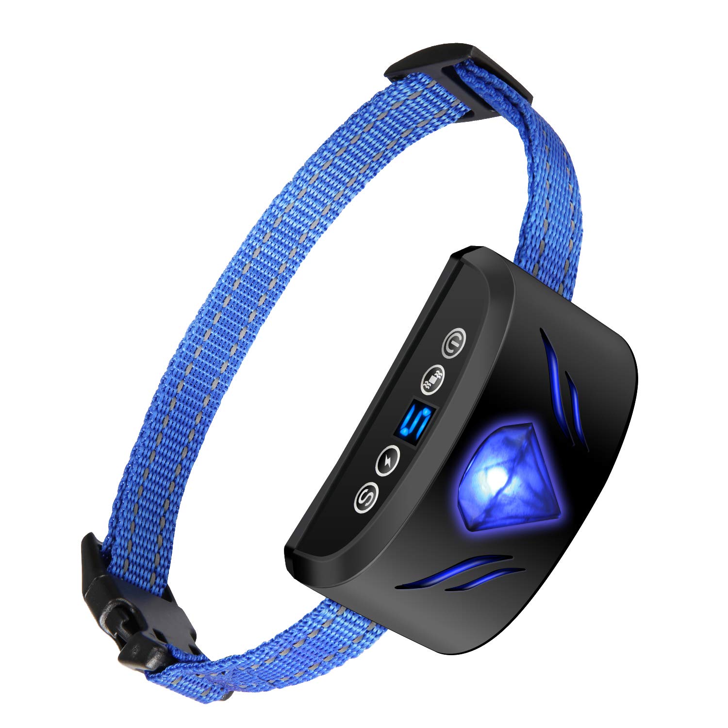 Photo 1 of Dog Bark Collar for Large Medium Small Dogs,Smart Bark Collar,Rechargeable and Waterproof Anti Barking Training Collar with 3 Modes,Dog Shock Collar with Beep and Flash Light