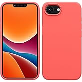 kwmobile Case Compatible with Apple iPhone 16e Case - TPU Silicone Phone Cover with Soft Finish - Neon Coral