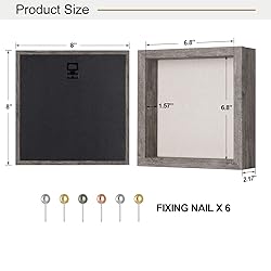 2 Packs 8x8 Shadow Box Frame with Linen Back