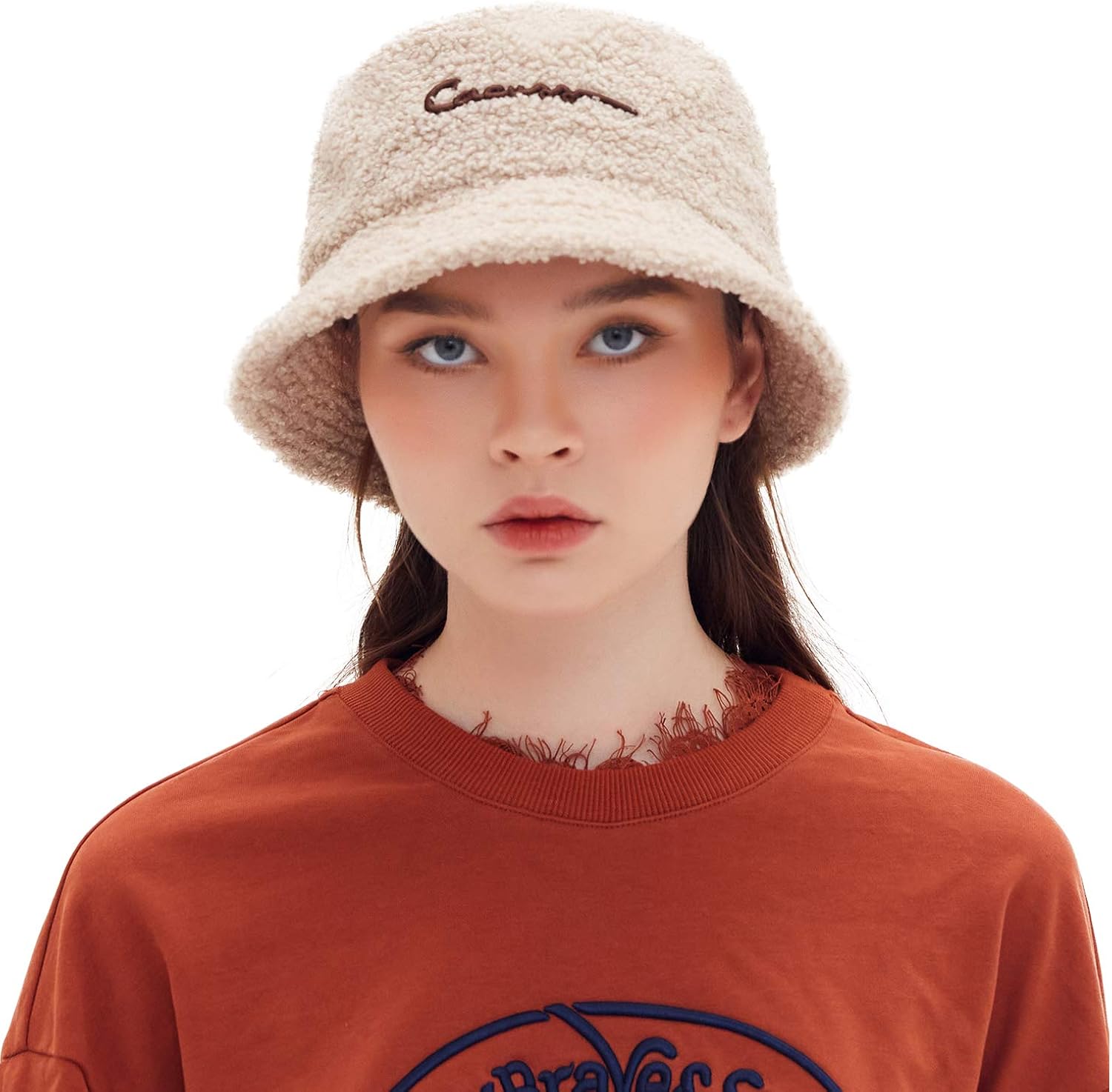 CACUSS Women's Winter Bucket Hat Warm Hats Faux Fur Teddy Style