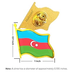 Azerbaijan Flag Lapel Pin - Enamel Metal National