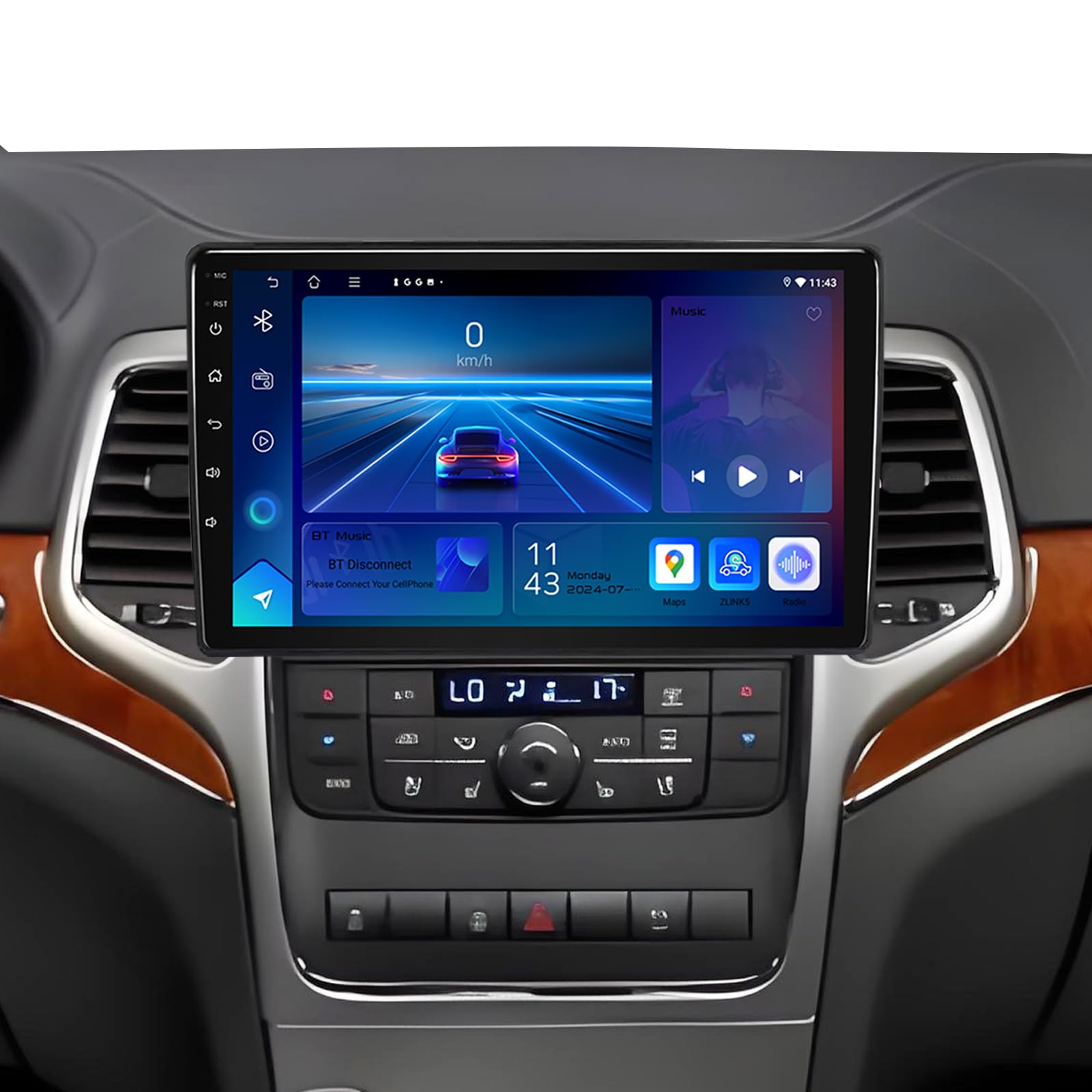 Photo 1 of DVRMEDIA 4+64G Car Stereo for Jeep Grand Cherokee 2011-2013, Dodge Ram 2009-2012 with Carplay Android Auto, 10 Inch Touch Screen Single Din Car Radio with Bluetooth GPS WiFi FM Radio & Backup Camera