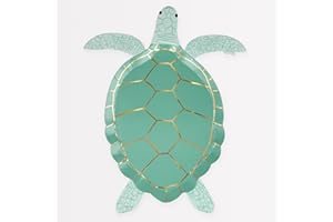 Meri Meri Mermaid Birthday Disposable Plates for Party, Pack of 8 - Under the Sea Plates, Party Decorations