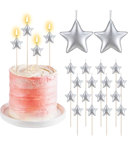 Amazon.com: Unique Gold Star Pick Birthday Candles (Pack of 6