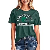 FAYALEQ Football Shirts for Women, Game Day Tshirt Football Outfits Sports Team Fan Gift Tee Shirt