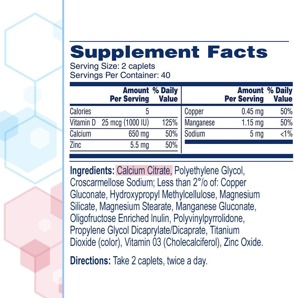 Citracal Maximum, Highly Soluble, Easily Digested, 650 mg Calcium Citrate with 1000 IU Vitamin D3, Bone Health Supplement for Adults, Caplets, 180 Count: Health & Personal Care