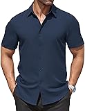 COOFANDY Dress Shirts for Men Short Sleeve Casual