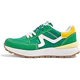 LUCKY STEP Women's Retro Fashion Casual Sneakers Colorblock Platform Classic Trendy Trainning Anti-Slip Tennis Travel Walking Shoes