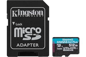 Kingston Canvas Go Plus 512GB microSD Card | Up to 200MB/s | Class 10, UHS-I, U3, V30, A2 | SDCG4/512GB