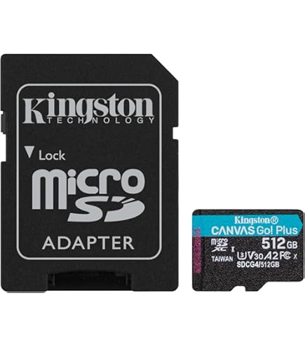 Kingston 512GB microSDXC Canvas Go Plus 170MB/s Read UHS-I, C10