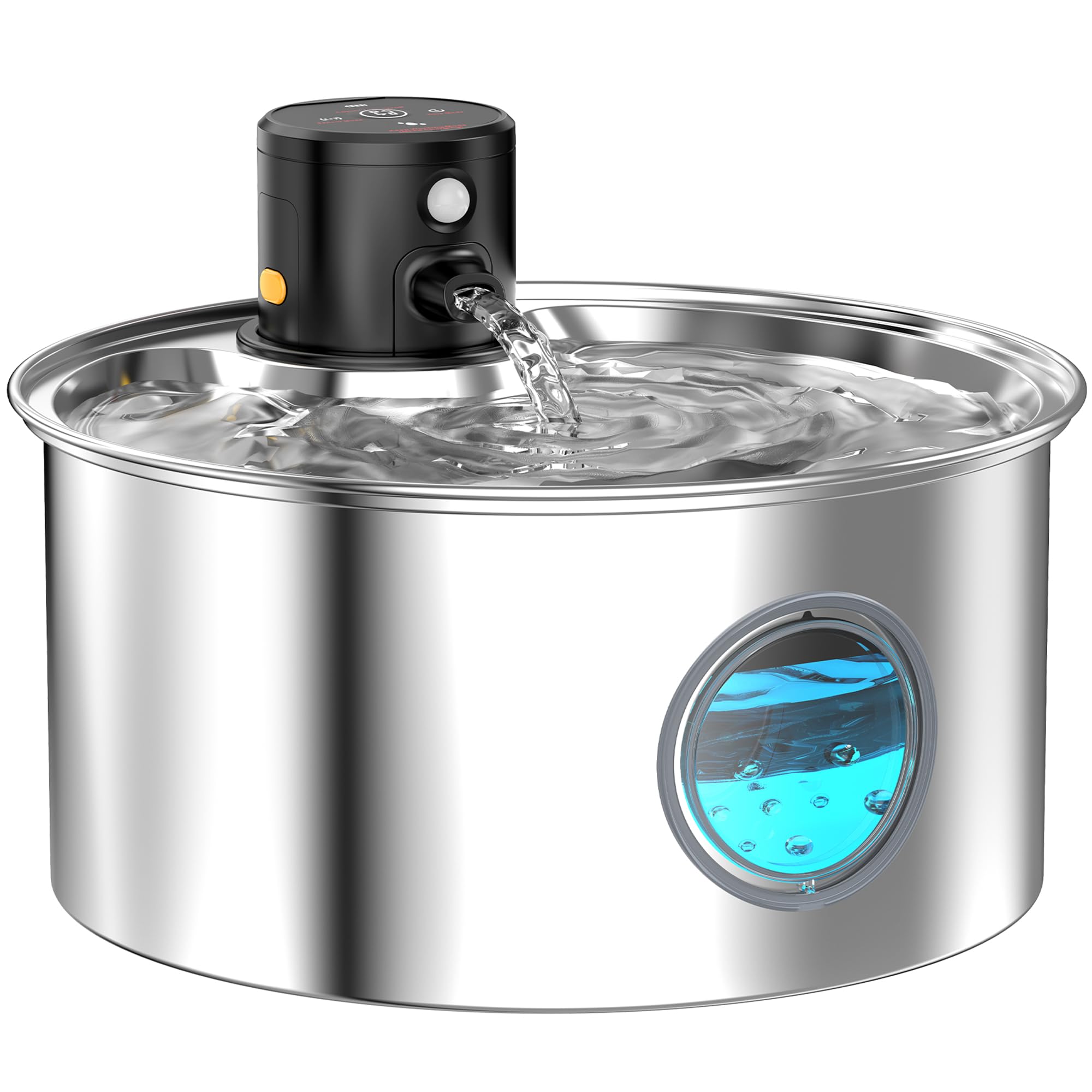 Photo 1 of *********READ CLERK NOTES**********  
Cat Water Fountain Wireless Cordless: Cat Fountain Battery Operated - Stainless Steel Pet Water Fountain Rechargeable - 108oz/3.2L Automatic Cats Fountains for Drinking with Motion Sensor - Cats & Dog