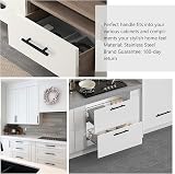 LONTAN 5 Pack 160mm Black Cabinet Handles Stainless Steel T Bar Pulls view 7