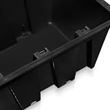 10x Black Storage Boxes Size 4 - 23x16x12cm Plastic Workshop Craft Parts view 7