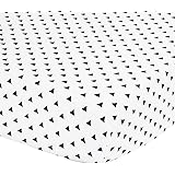 black and white striped crib sheet