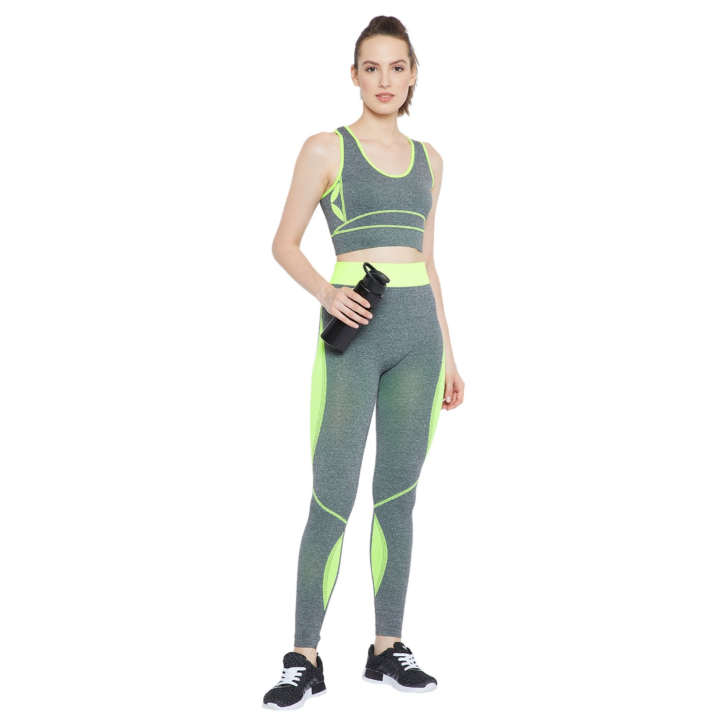 camey women's cotton sports set, free size (green) - 2 pieces
