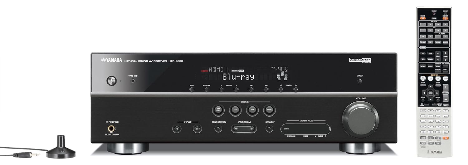 Amazon.com: Yamaha HTR-5063BL 630-Watt 7.1 Channel AV Receiver (Each,  Black) (Discontinued by Manufacturer): Home Audio & Theater