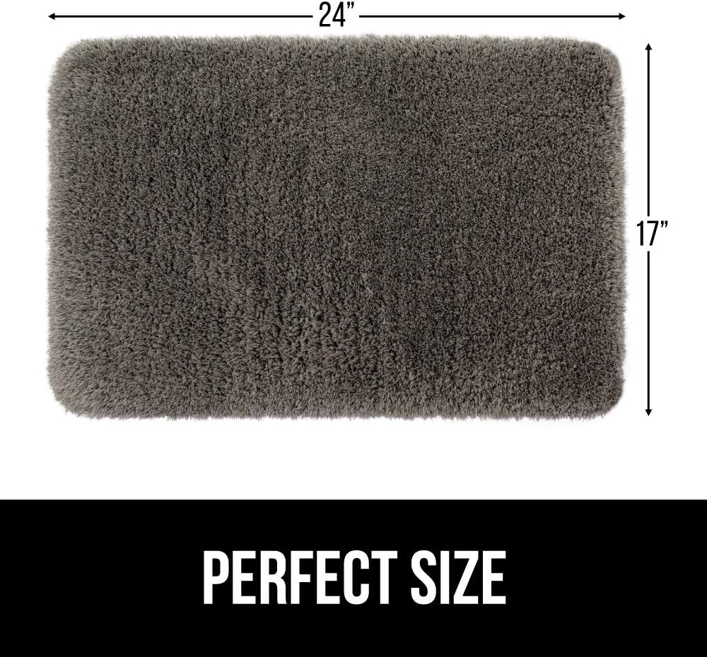 Gorilla Grip Original Premium Luxury Bath Rug, Set of 2 17x24 Inch Rugs, Incredibly Soft, Thick, Absorbent Bathroom Mat Rugs, Machine Wash and Dry Carpet, Plush Mats for Bath Room, Shower, Spa Blue: Kitchen & Dining