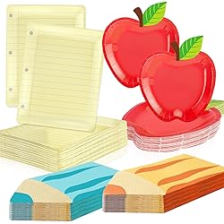 150Pcs Back to School Red Apple & Notebook Paper