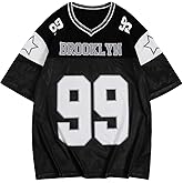 SOLY HUX Men's Short Sleeve Letter Graphic Tees Crew Neck Drop Shoulder Jersey Tee Shirt Streetwear